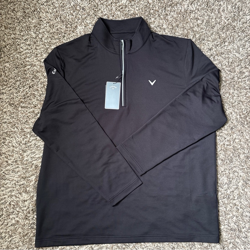Callaway Black 1/4 Zip Performance Pullover